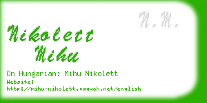 nikolett mihu business card